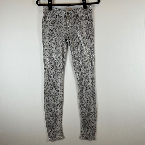 MOTHER Denim - MOTHER The Looker Ankle Skinny Jeans Rattlesnake Animal‎ Print Women's Size 24